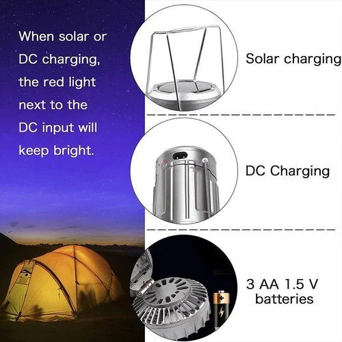 🔥 FLASH SALE! 50% OFF! 🔥 6-in-1 Solar Lantern Fan 🔥