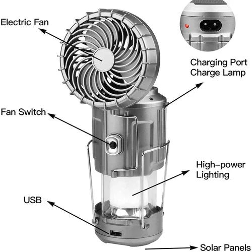 🔥 FLASH SALE! 50% OFF! 🔥 6-in-1 Solar Lantern Fan 🔥